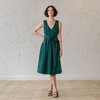 Leinen-Wickelkleid Macie