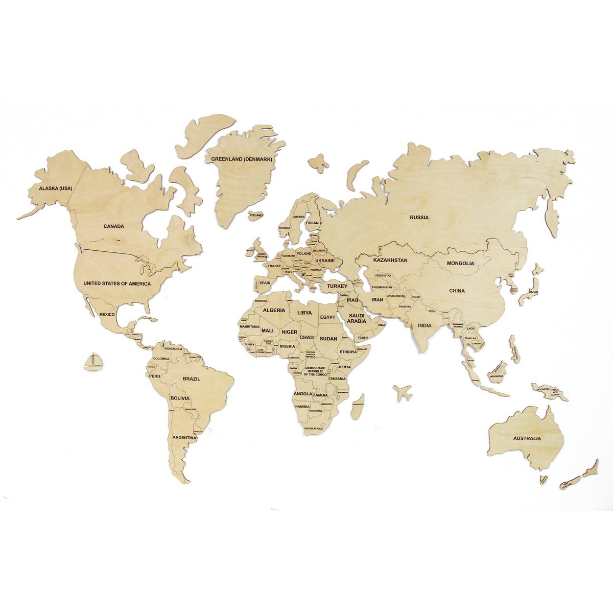 Mappa del mondo in legno, mappa del mondo in legno
