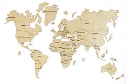 Mappa del mondo in legno, mappa del mondo in legno