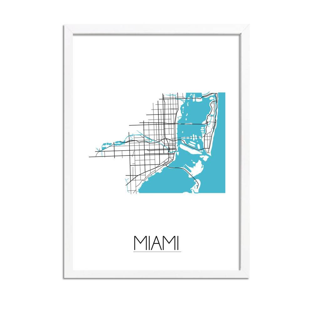 Miami Map poster
