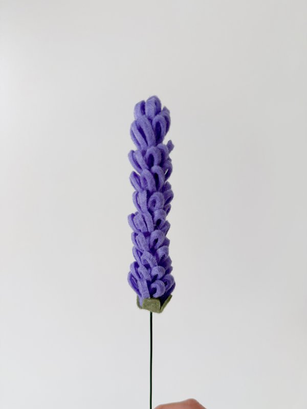 Følte blomster Lavendel Center lilla