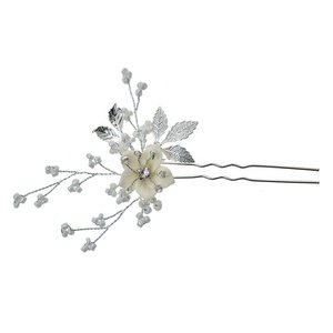Hairpin 12 cm silver colored metal