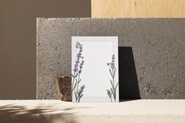 bloc-notes magnétique DIN A7, lavande