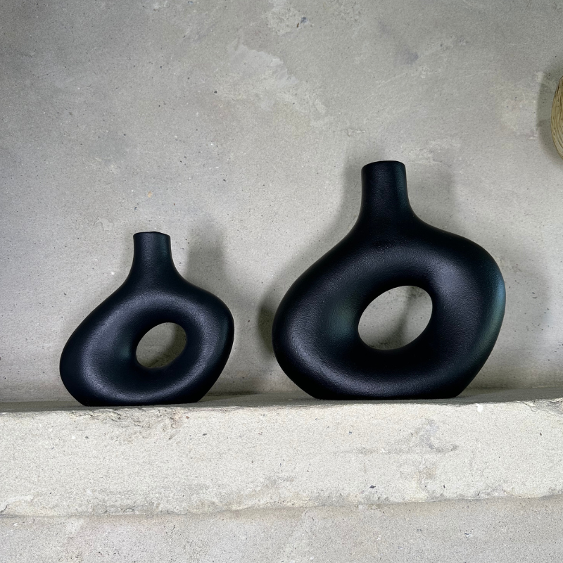 Vase Ceramic - Luna Vase Black