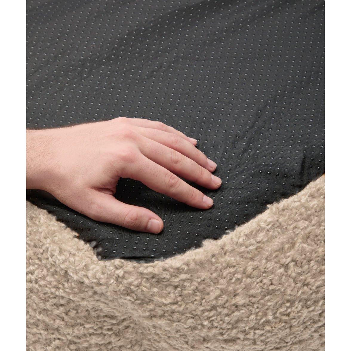 Beige Shearling Dog Bed, Snozy