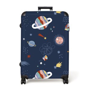NoBoringSuitcases.com® - Lightweight suitcase - Space - Planets - Children - Boys - Rolling suitcase with 4 wheels