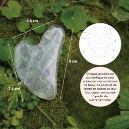 Gua sha - Natuurlijk Bergkristal - Massage Accessoire Tool - Face Lift - Gratis Cover
