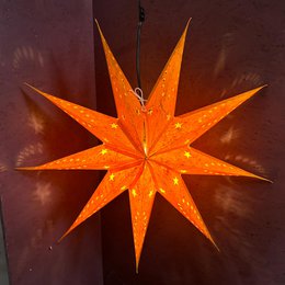 Papir stjerne jaspis orange 9 point