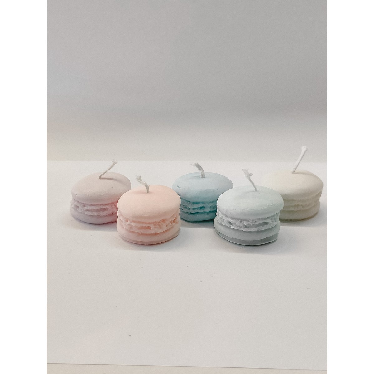 Set candele macarons - Set candele macarons da 5