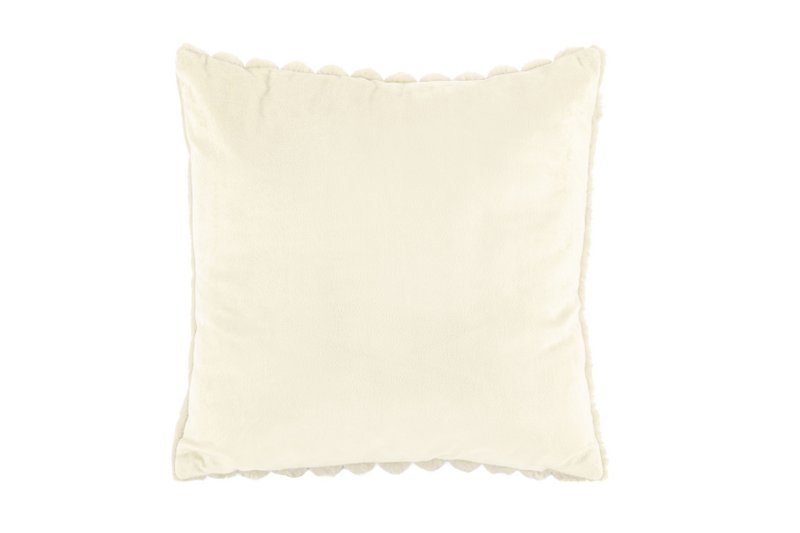 Cuscino (imbottito) in pelliccia di coniglio Bubble - 45x45 cm