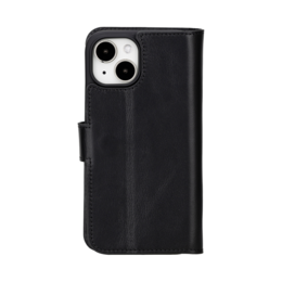 iPhone 14 Bogkasse - sort læder