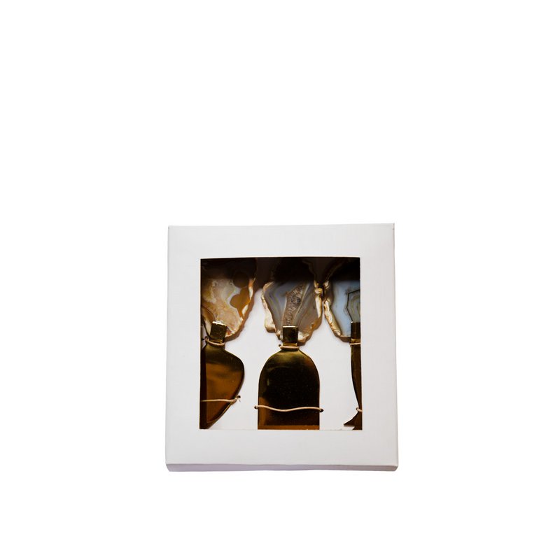 Stone Agate Beige Cheese Service - Meget af 3