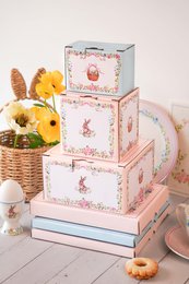 Plato de postre Easter Joy Basket rosa 19 cm Isabelle Rose