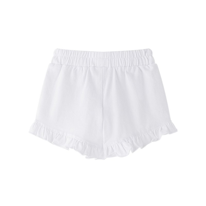 Shorts bianchi per neonata con volant BGV66612