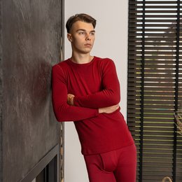 Men's Merino 250 Long Sleeve Crew Royal Cherry