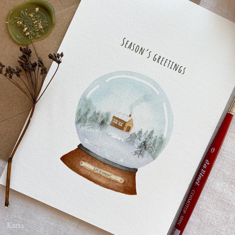 Christmas card - Snowglobe