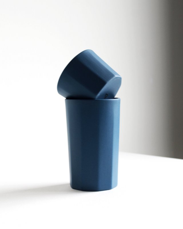 Tazza alta segmentata | blu