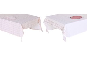 TABLECLOTH SET 5 COTTON 150X150X0,5 180GSM 2 ASSORTED. PC204236