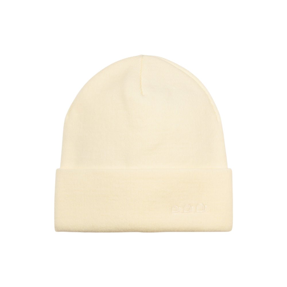K5001DB | ORTLES - Unisex Cap in Tubular Stockinette Knit Made in Italy. Milk colour