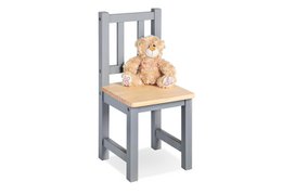 Kinderen tafel en stoel set "fenna", grijs/natuurlijk, 3 delen