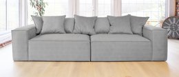 Van Morris 4-seater, Concrete Grey, Exclusive Corduroy from the Belgium company BRUTEX