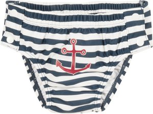UV Protection Diaper with Fastener Maritime - navy/white