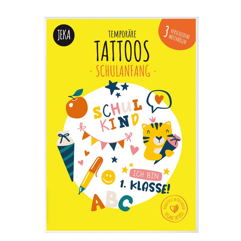 Children's tattoos - motif "Back to school"