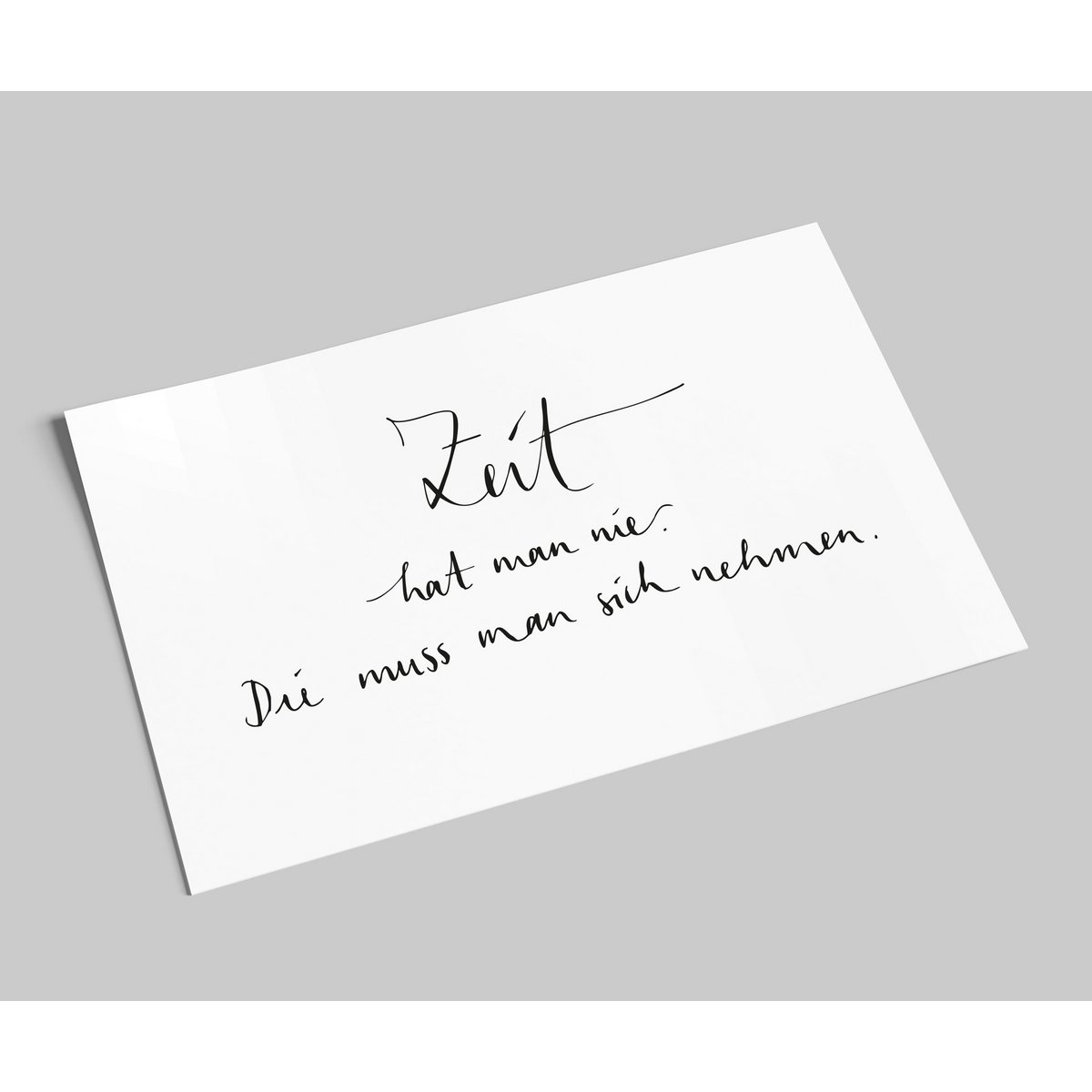 Lettering Card | Je hebt nooit tijd. Je moet ze nemen | Zelfzorg | ansichtkaart
