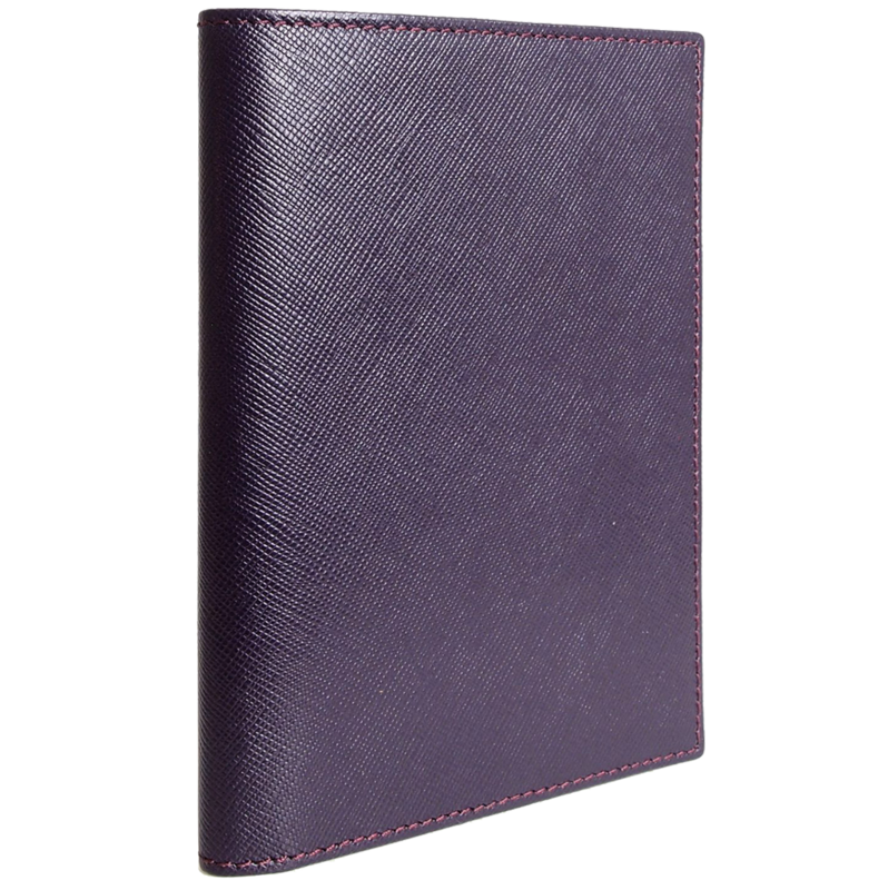 Pochette Passeport Saffiano Bordeaux