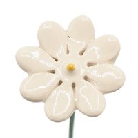 Gänseblümchen Blume Keramik Mini Weiß 2,5 cm