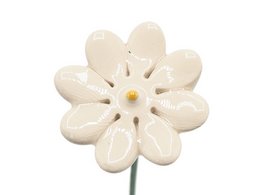Daisy flower ceramic mini White 2.5 cm