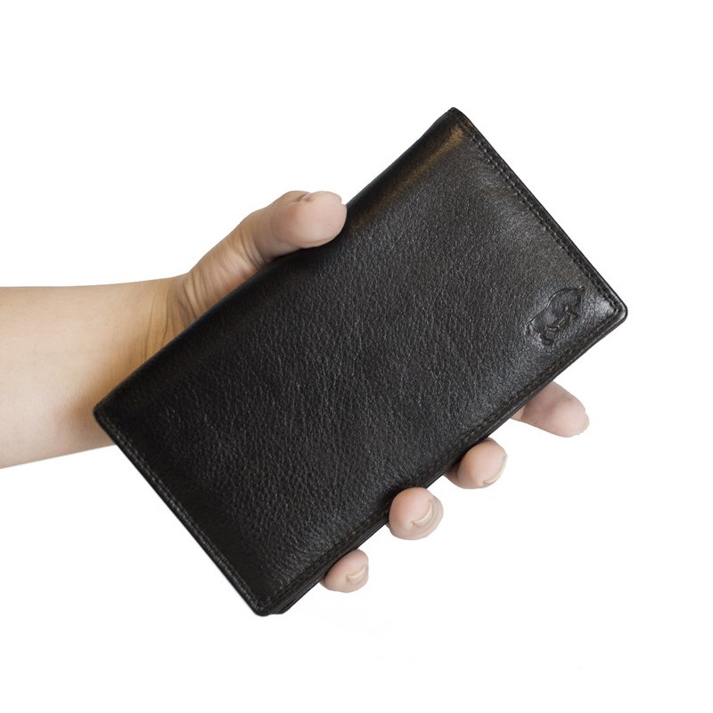 Billetero Mujer RFID En Piel De Vaqueta - Billetero Mujer Grande Antidesnatado Con Doble Solapa