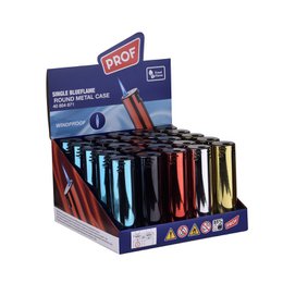 Briquet Jet Flame PROF avec Corps Métallisé Rond