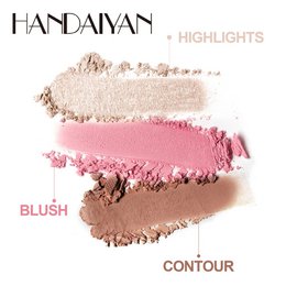 3 in 1 Matte Highlighter Contouring Blush Palette Parelglanzende oogschaduw Multifunctioneel Gezichtsmake-uppalet Vrouwelijke cosmetica