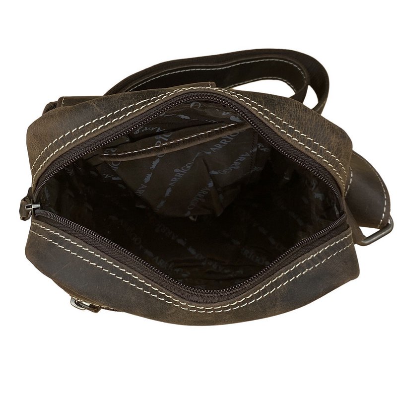 Herretaske eller dametaske i 3 farver bøffellæder - Crossbody-taske til kvinder eller mænd