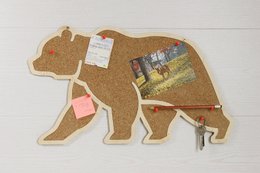 Kurkbord, Corkboard Bear Shape, Wall Decor Bear