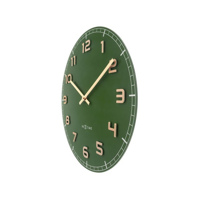 Zegar ścienny NeXtime Classy Medium 40 cm zielony