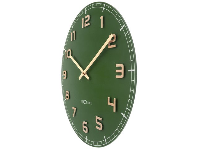 Zegar ścienny NeXtime Classy Medium 40 cm zielony