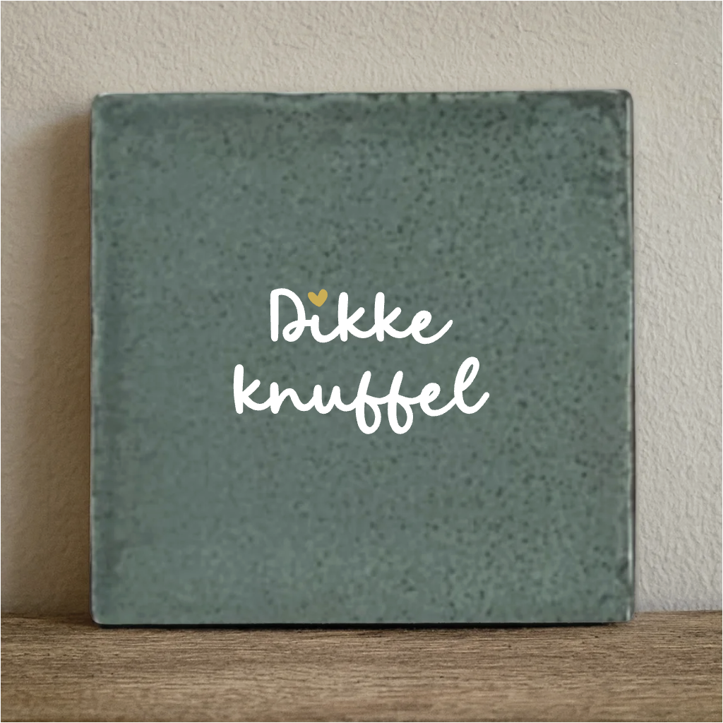Tegeltje dikke knuffel - 10x10 cm