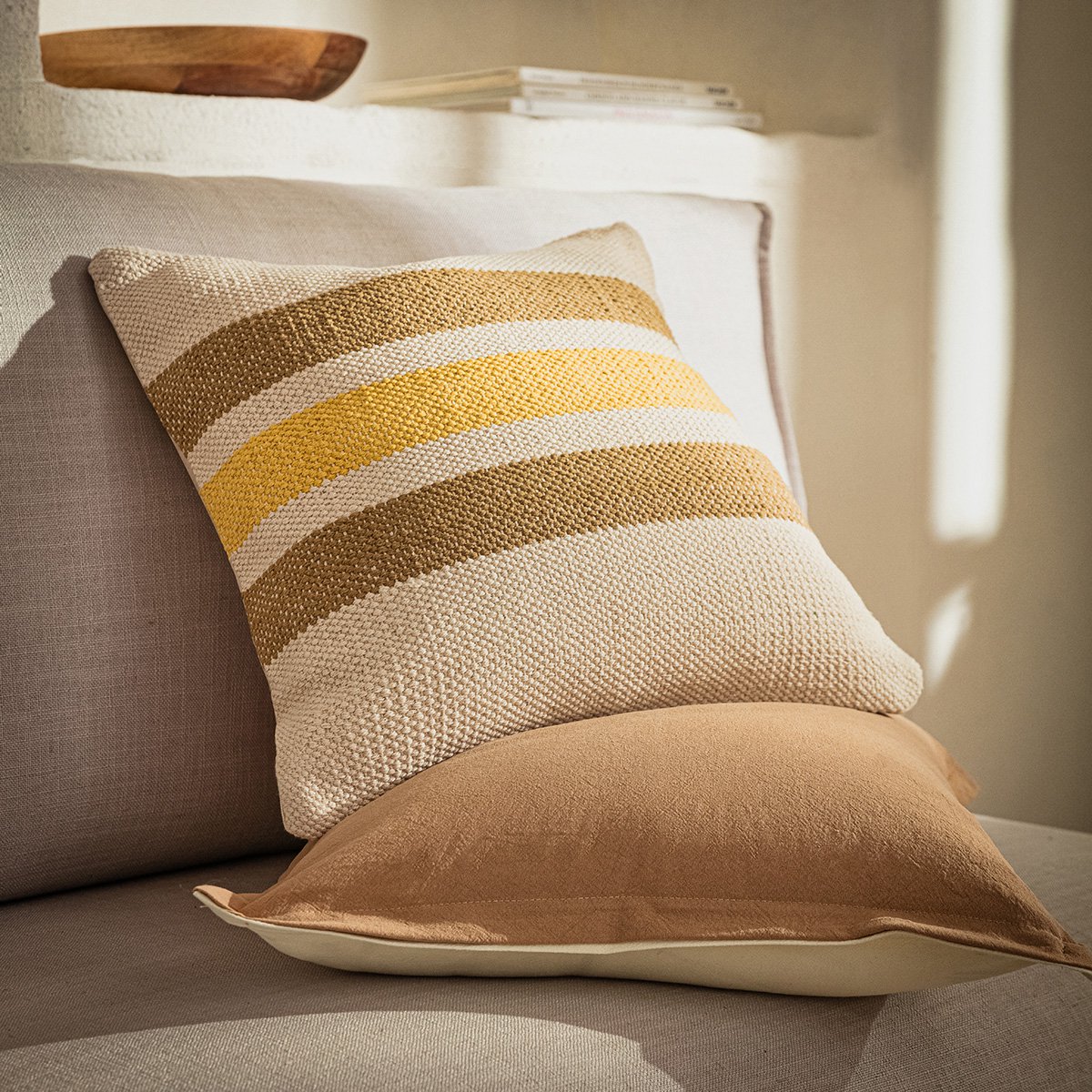 Cushion cover 43x43cm GOFIS HOME  Imka Sun Yellow 236/ 10