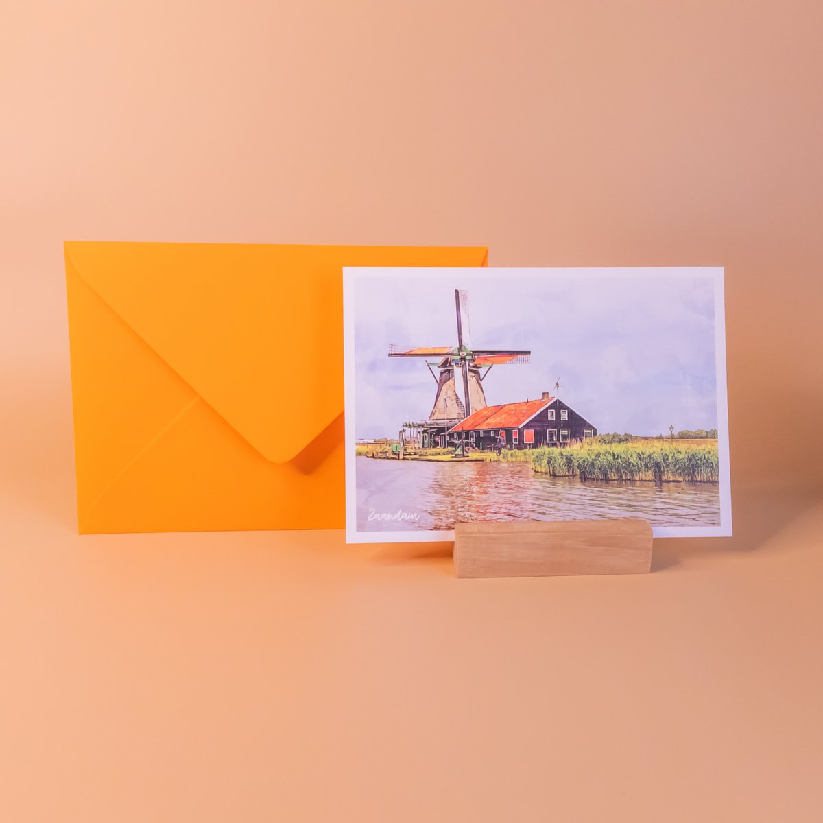 Zaandam Fields, Netherlands - A6 Ansichtkaart met Envelop