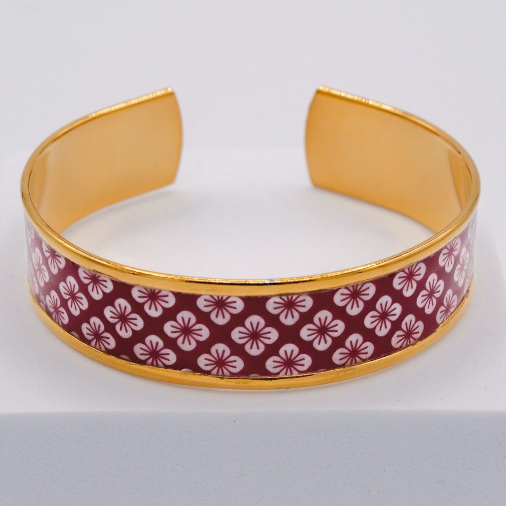 Hana maxi bangle met Japans patroon