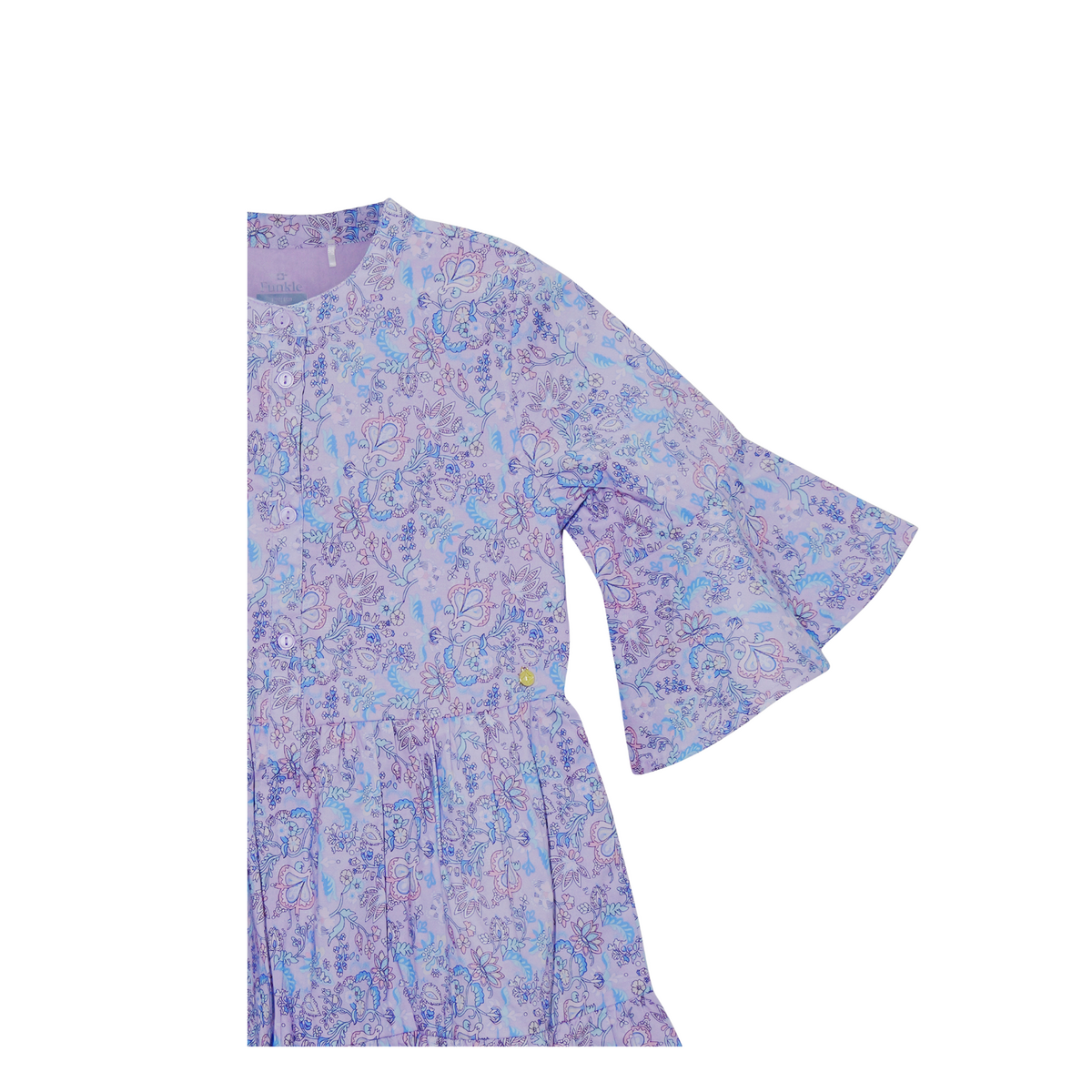 Robe Fille "Bouquet d'Orchidées" (Popeline de Coton AOP)