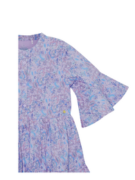 Robe Fille "Bouquet d'Orchidées" (Popeline de Coton AOP)