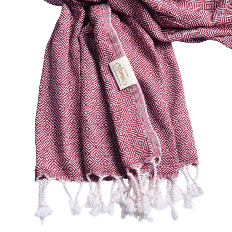 Hammam towel diamond / Bordeaux