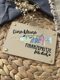 Money gift card - creative packaging for money gifts - financial injection, thank you & gift idea Thank you financial injection