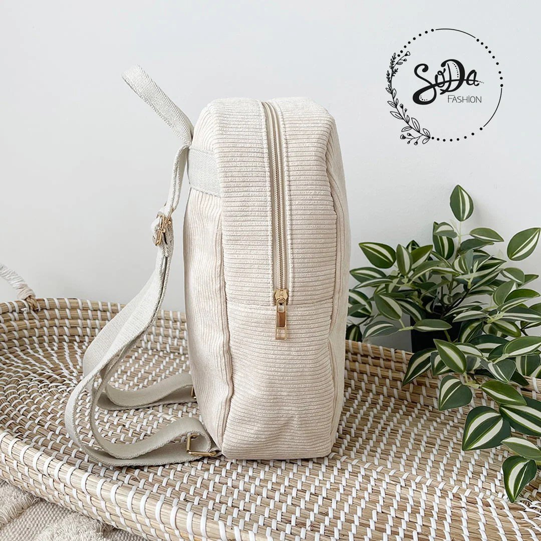 Soda Fashion Backpack Rib Beige