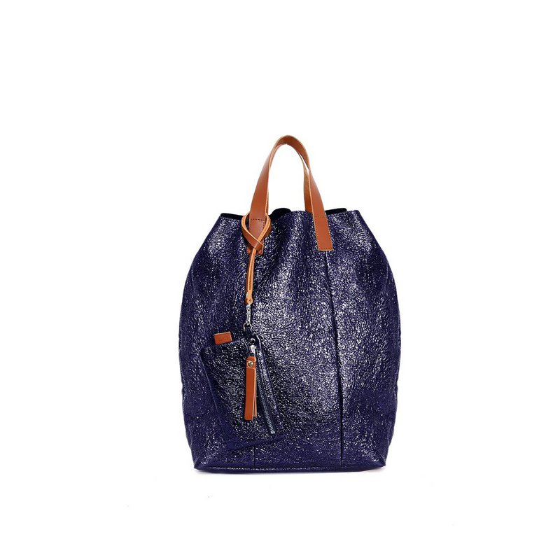 Linda Large Tote Metallic Navy