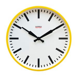 Cloudnola Factory Station Uhr 45 cm Gelbe Streifen