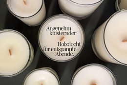 Candela profumata per aromaterapia 200g – 5 varianti di profumazione, cera naturale, 40h